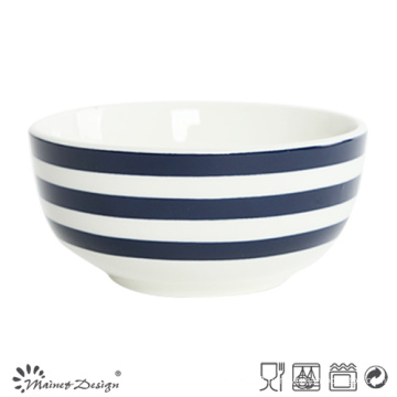 14cm Porcelain Dinner Bowl with Blue Circles Design